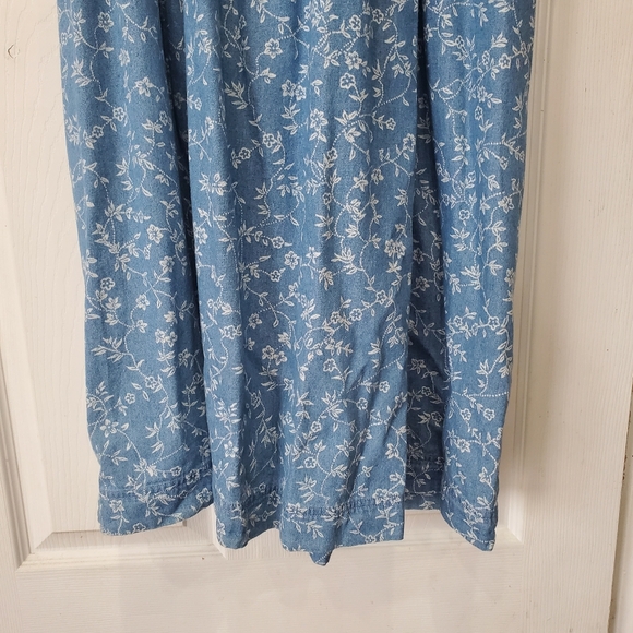 Casey & Max Blue Floral Denim Overall Dress - Size XL - Picture 16 of 16